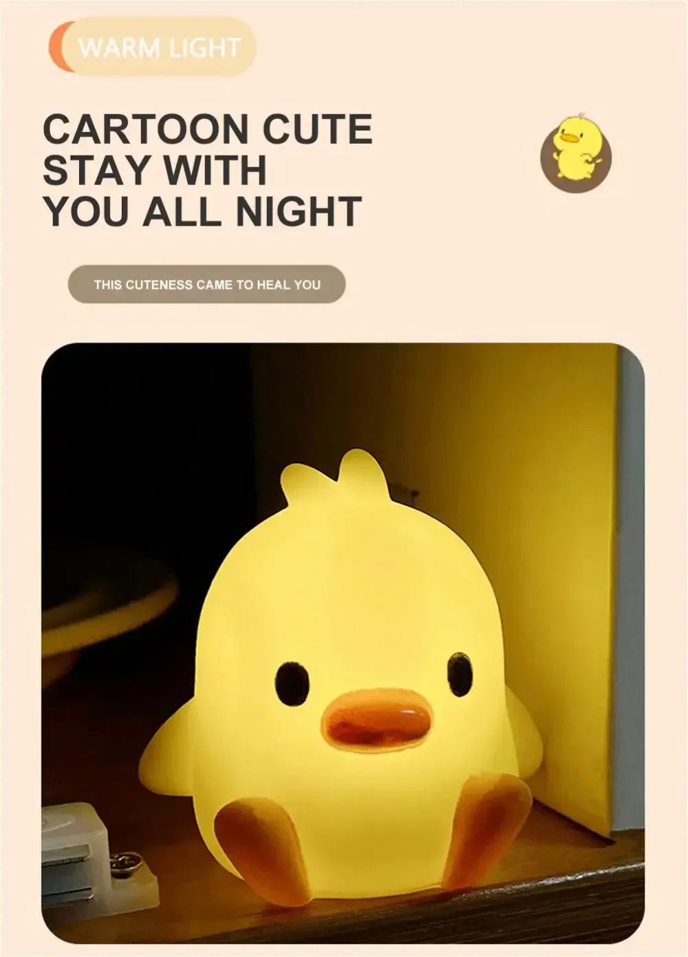 Duck Night Light Bedroom Decoration